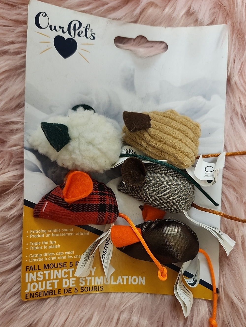 Brand New OUR PET'S FALL MOUSE 5 PACK